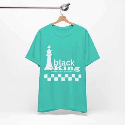 Black King Chess Tee - Unisex Jersey Short Sleeve
