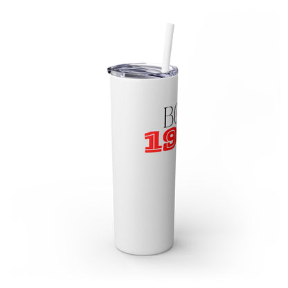 1984 Red/Black Skinny Tumbler with Straw, 20oz