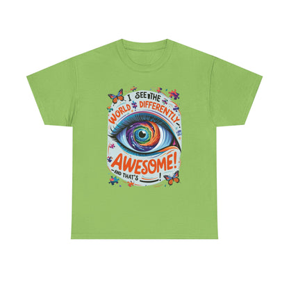 Autistic Mind Unisex Tee, Neurodiversity Shirt, Eye Galaxy T-Shirt, Puzzle Pieces, Unique Perspectives Tee, Autism Awareness