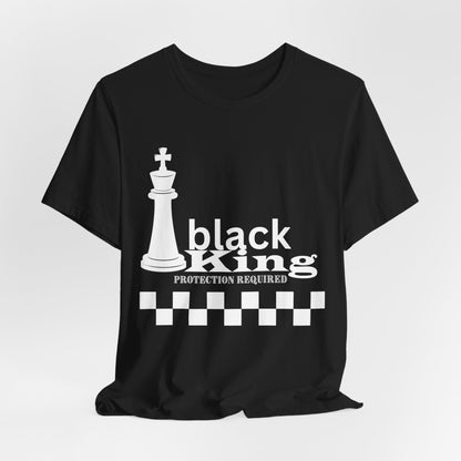 Black King Chess Tee - Unisex Jersey Short Sleeve