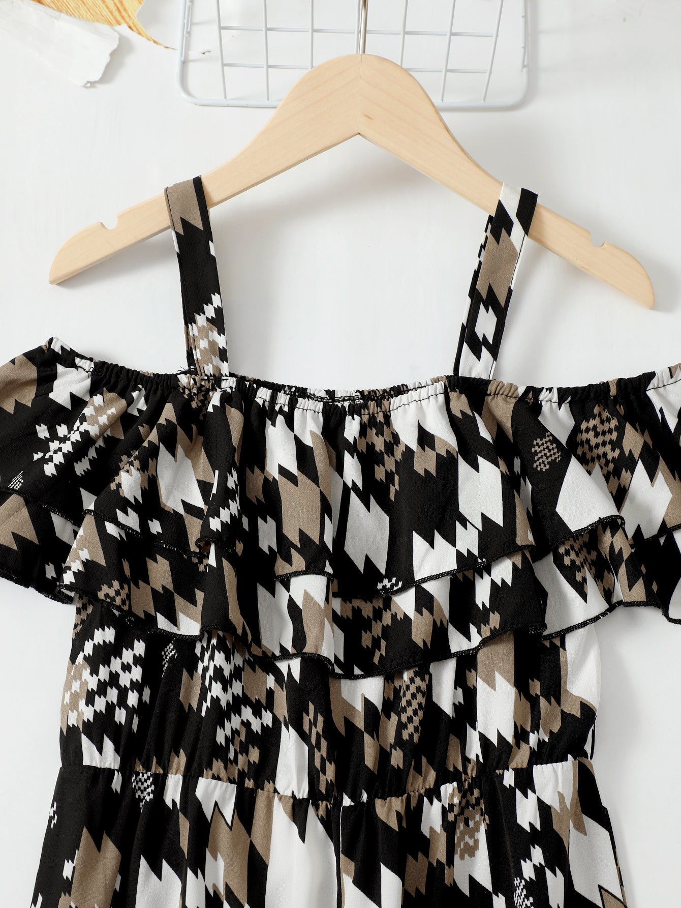Printed Cold-Shoulder Flare Leg Jumpsuit-VMA Specialties Boutique