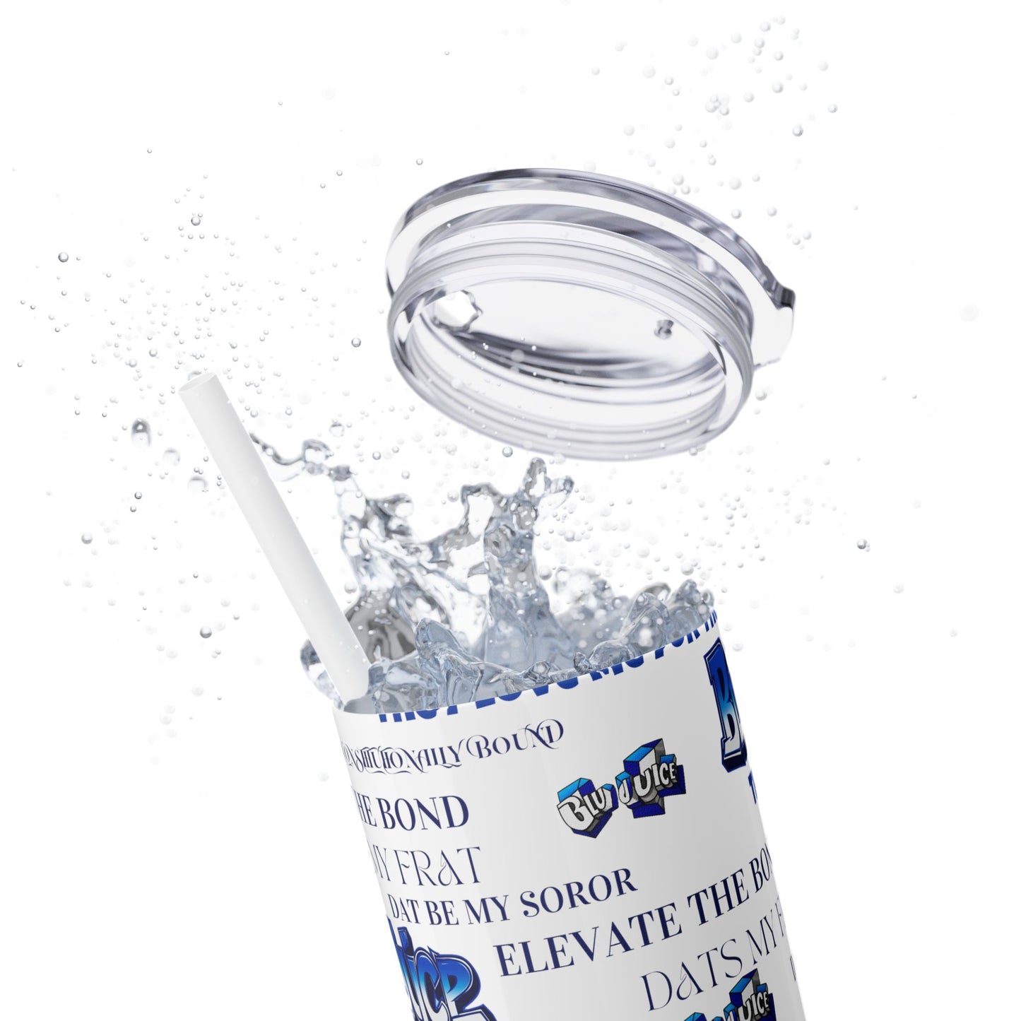 20oz Skinny Tumbler with Straw - Fraternity and Sorority Theme - BluJuice Design