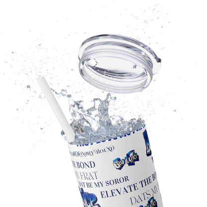 20oz Skinny Tumbler with Straw - Fraternity and Sorority Theme - BluJuice Design
