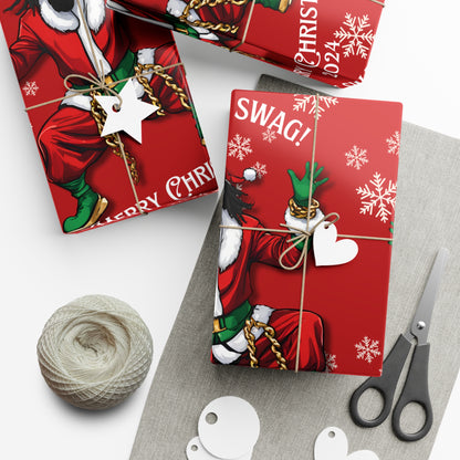 Gift Wrap-African American Inspired Santa Swag