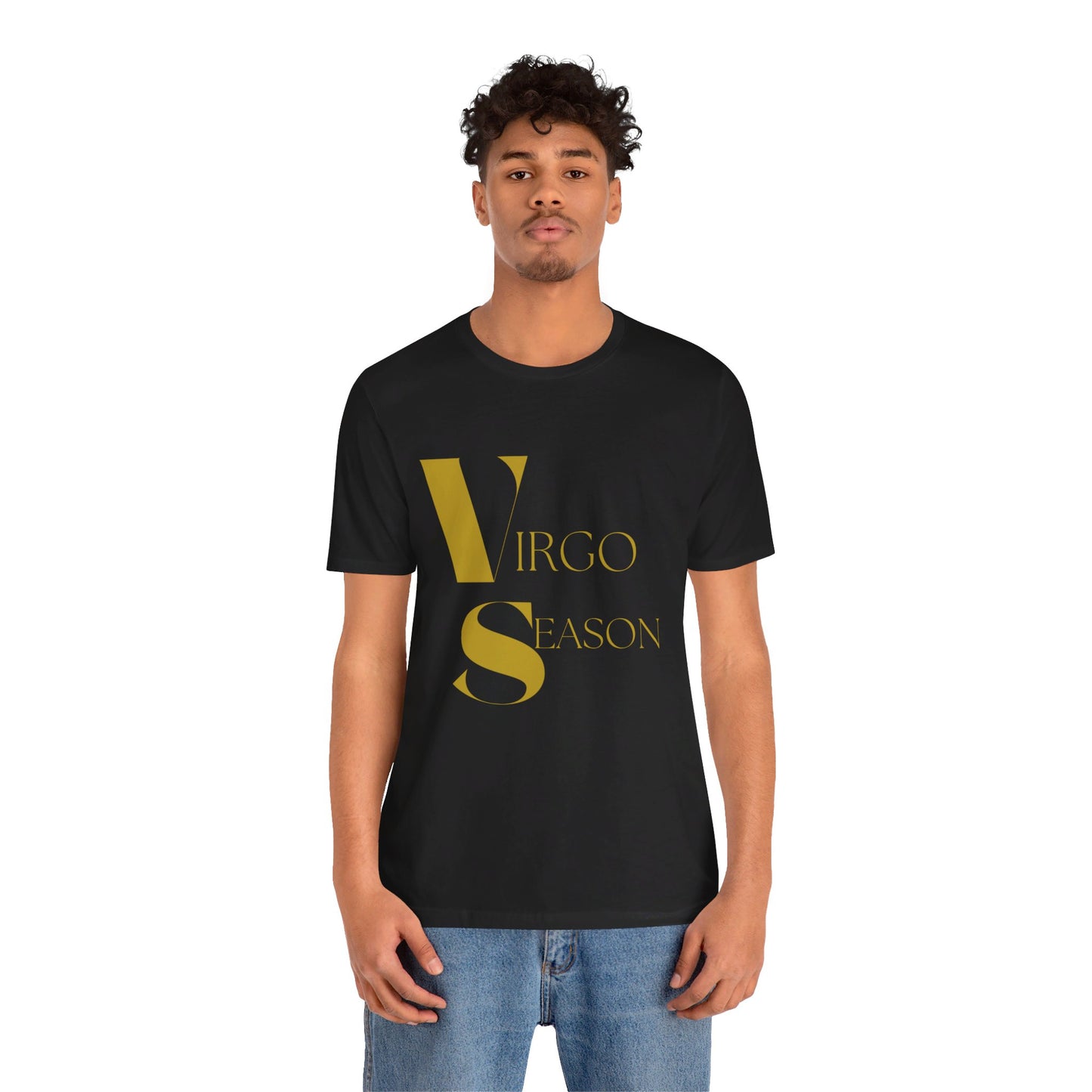 Virgo Black & Gold Tee - Unisex Jersey Short Sleeve