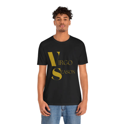 Virgo Black & Gold Tee - Unisex Jersey Short Sleeve