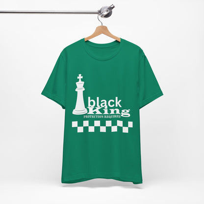 Black King Chess Tee - Unisex Jersey Short Sleeve