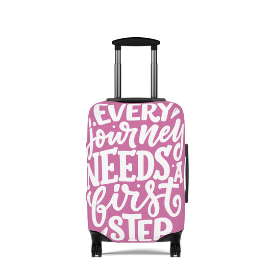 Every Journey  Pnk & White Luggage Cover