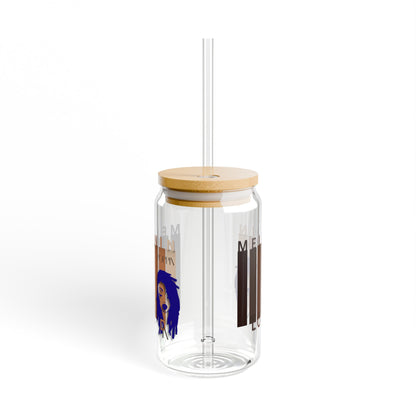 Melanin Poppin Loc'd In Sipper Glass, 16oz
