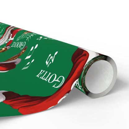 Santa Gotta Groove, African American Santa Christmas Holiday Wrap