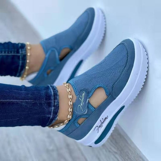 Round Toe Platform Sneakers-VMA Specialties Boutique