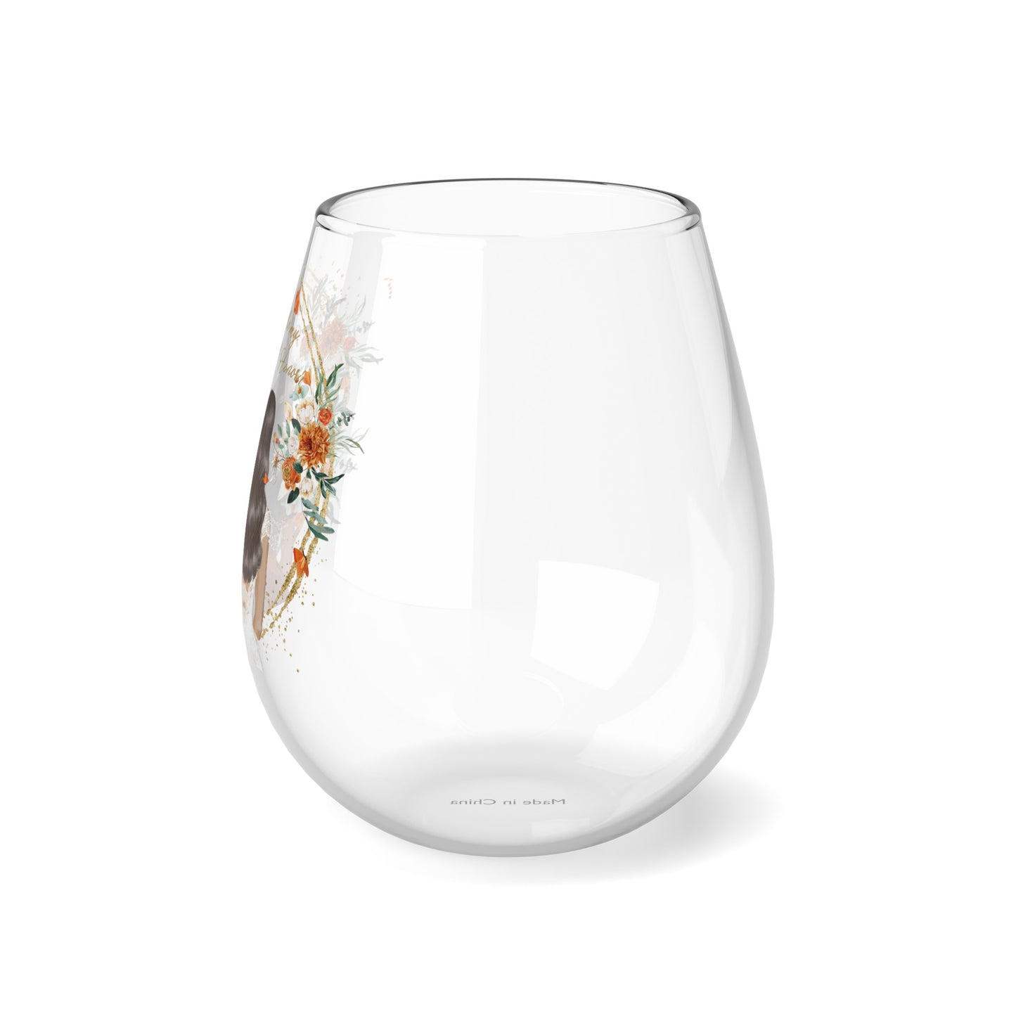 "Will you be my Maid of Honor" ? Stemless Wine Glass, 11.75oz VMA051506