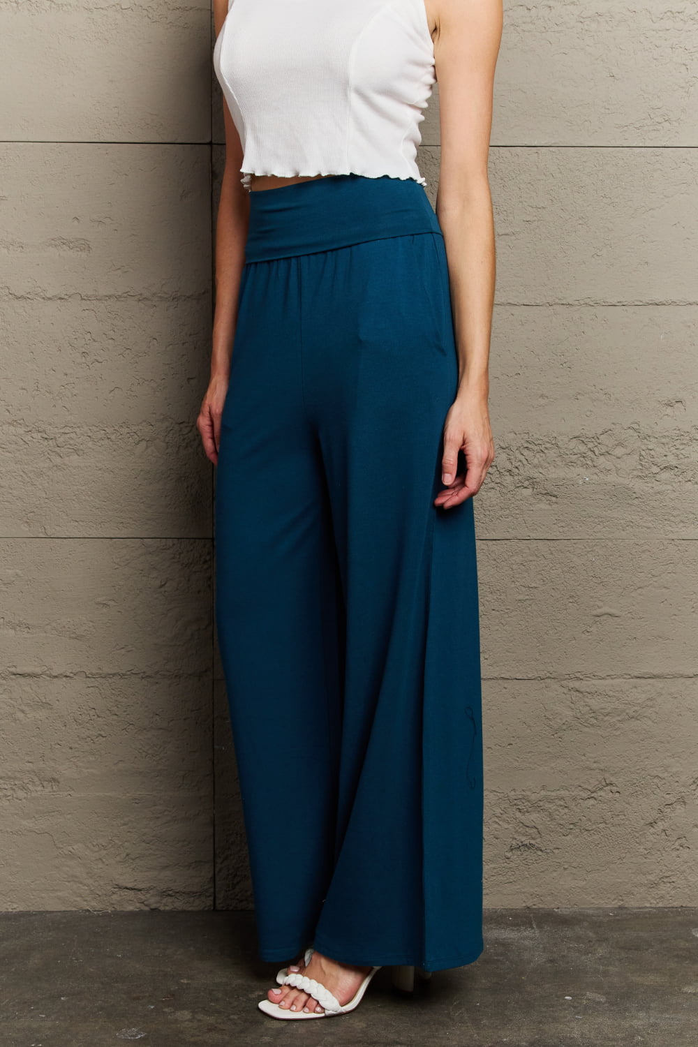 Culture Code My Best Wish Full Size High Waisted Palazzo Pants-VMA Specialties Boutique