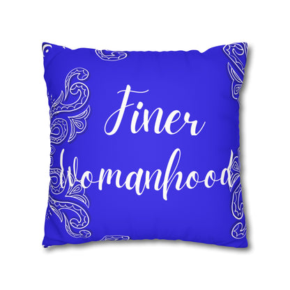 FinerWomanhood 1920 Faux Suede Square Pillowcase