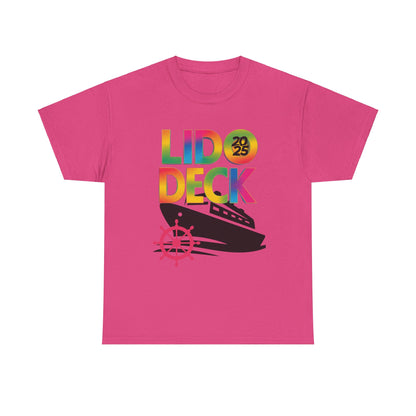 LIDO DECK Unisex Tee - Tropical Rainbow Cruise Theme 2025