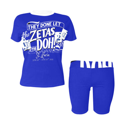 They done let the Zetas in the Doh! Yoga Zet Women's Short Yoga Set