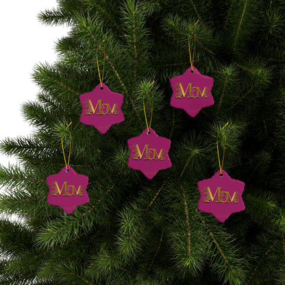 Mom Ceramic Ornaments, 2-Side Print, (1pc, 3pcs, 5pcs, 10pcs)