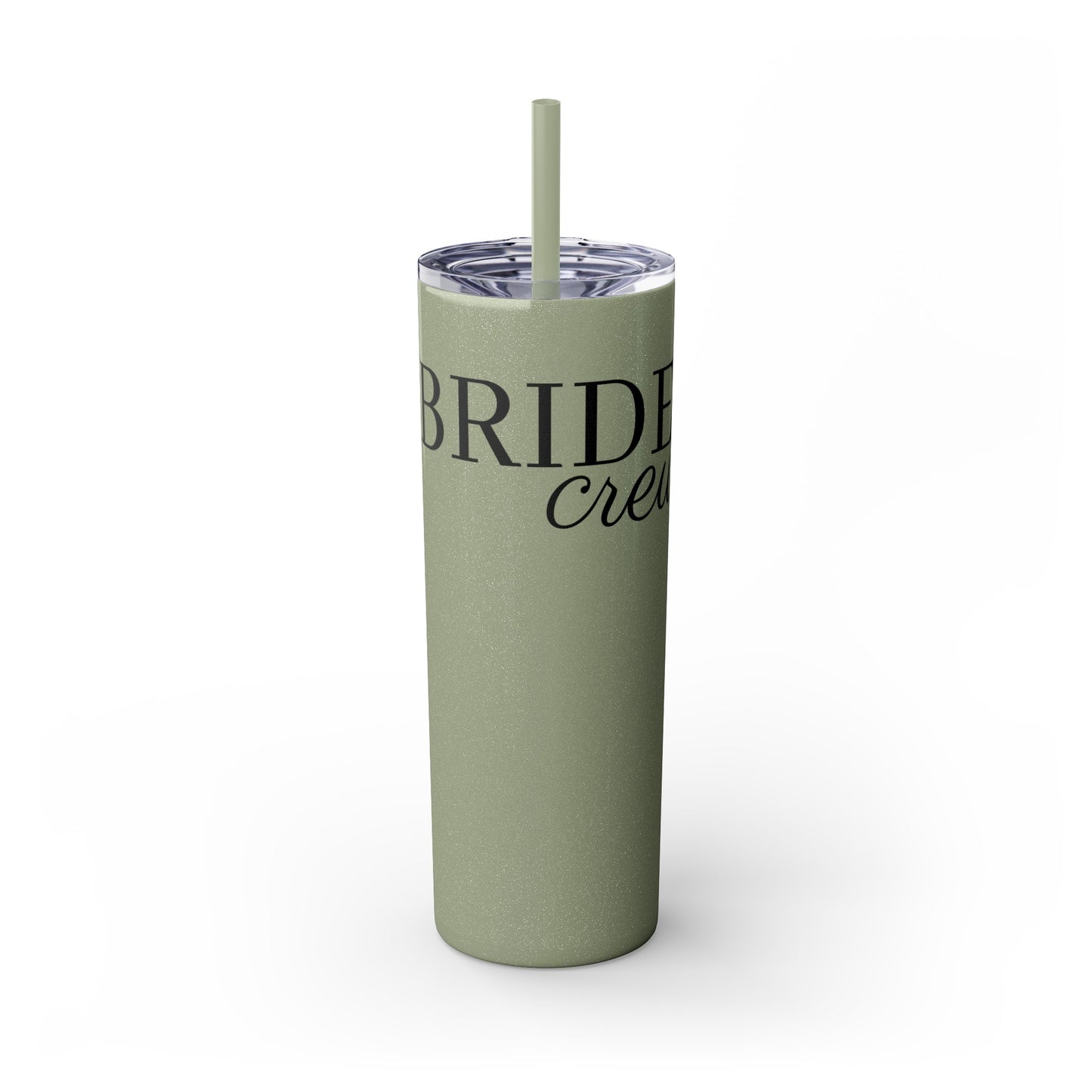 Bride Crew Skinny Tumbler with Straw, 20oz