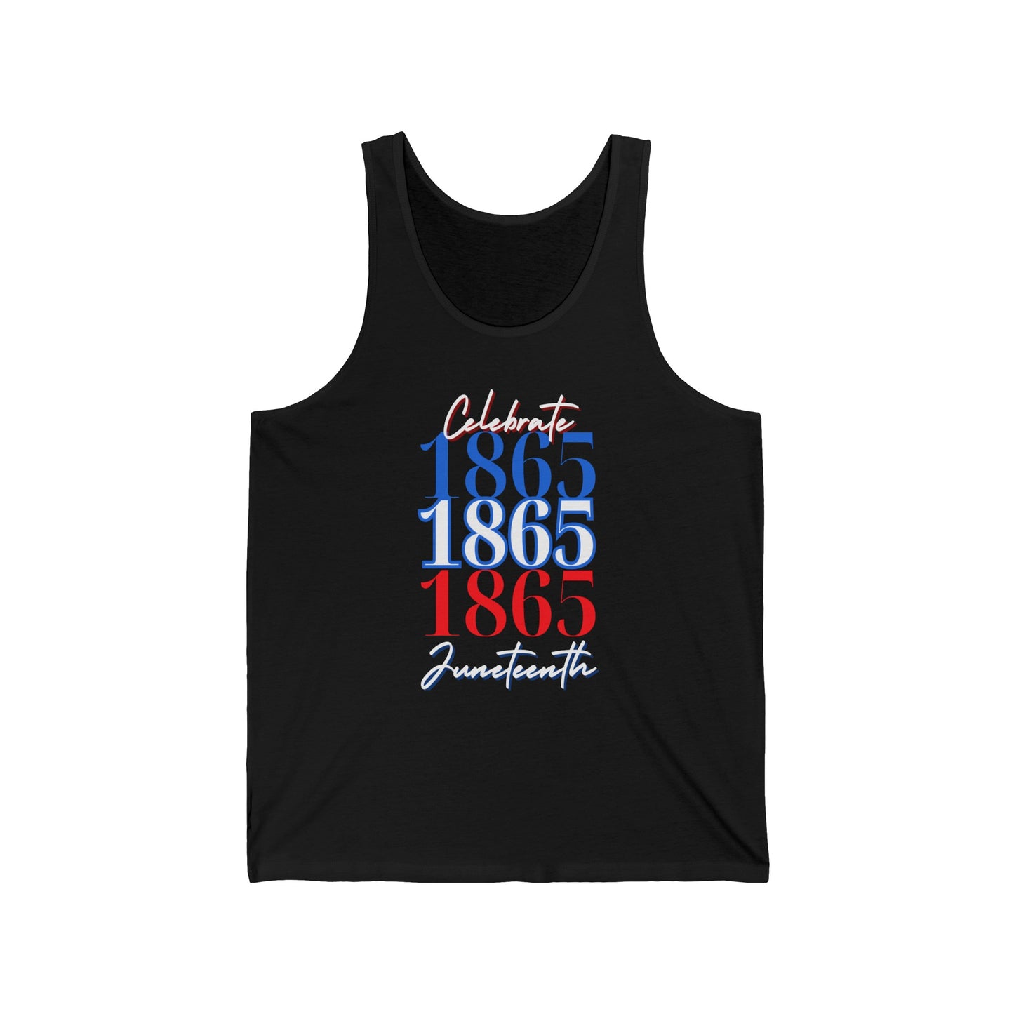 Red, White Blue  1865 Juneteenth Unisex Jersey Tank