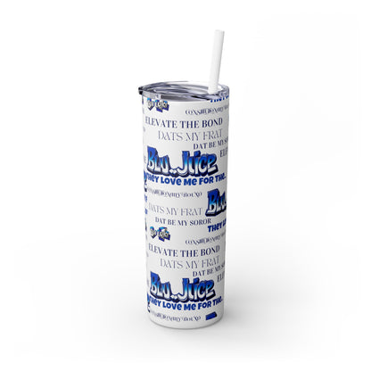 20oz Skinny Tumbler with Straw - Fraternity and Sorority Theme - BluJuice Design