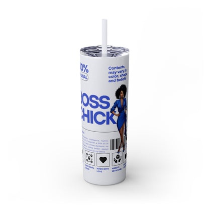 Boss Chick Skinny Tumbler with Straw, 20oz
