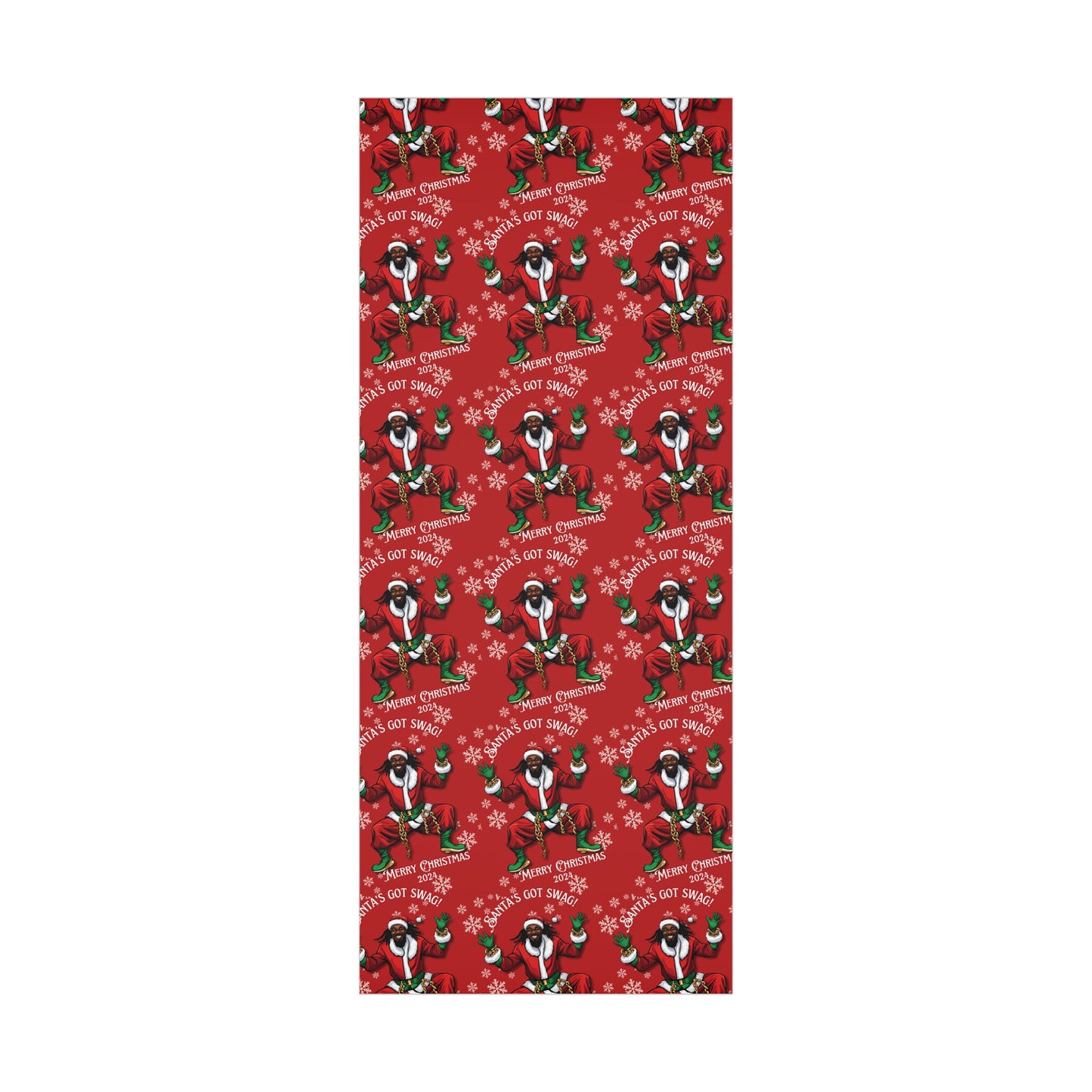Gift Wrap-African American Inspired Santa Swag