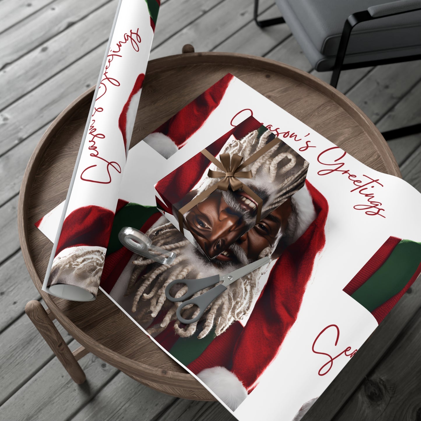 Gift Wrap-African American Inspires Seasons Greetings