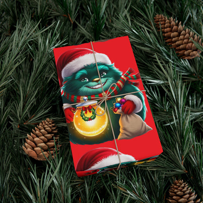 Wrapping Papers, Festive Wizzle Claus Holiday Gift Wrap, Christmas Wrapping Sheets, Winter Magical Gift Wrap, Holiday Cheer