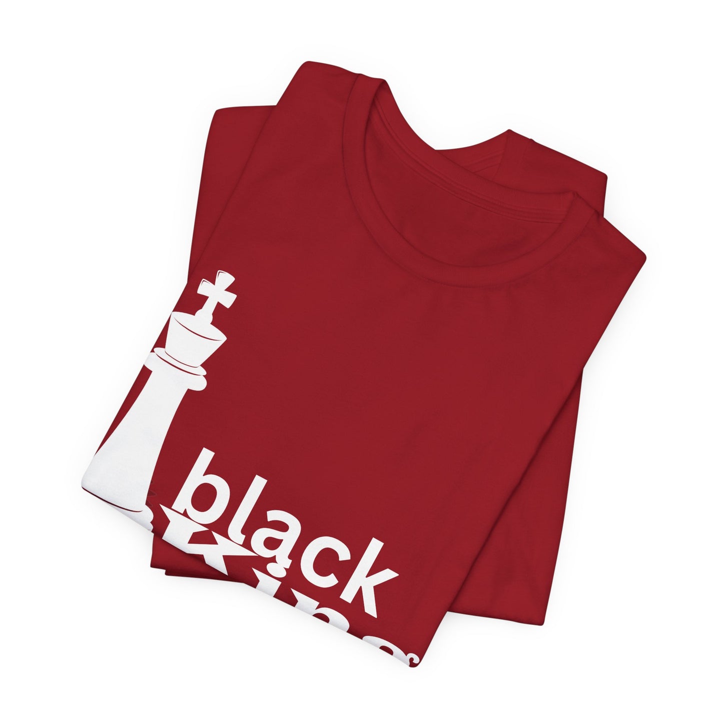 Black King Chess Tee - Unisex Jersey Short Sleeve