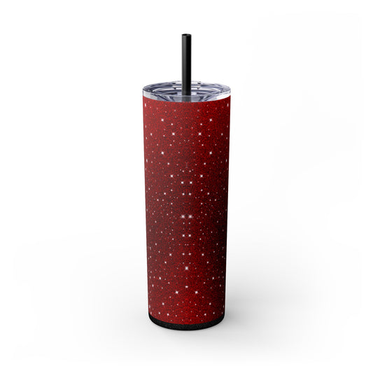 Red Riding Skinny Tumbler with Straw, 20oz