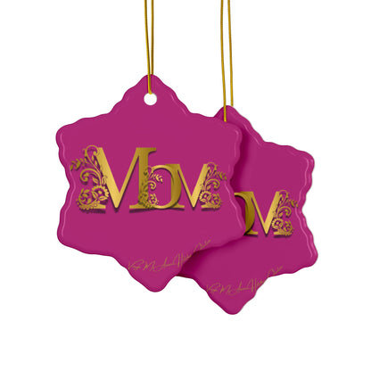 Mom Ceramic Ornaments, 2-Side Print, (1pc, 3pcs, 5pcs, 10pcs)