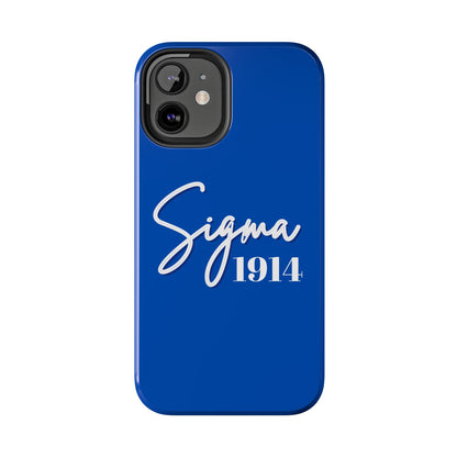 Phone Case -Sigma 1914 Fraternity White & Royal Blue
