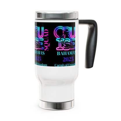Carnival Freedom 2025 Stainless Steel Travel Mug with Handle, 14oz