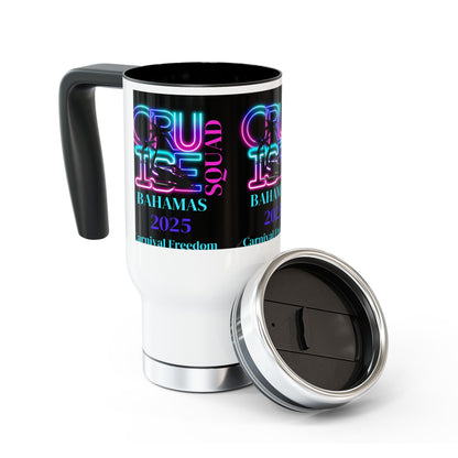 Carnival Freedom 2025 Stainless Steel Travel Mug with Handle, 14oz