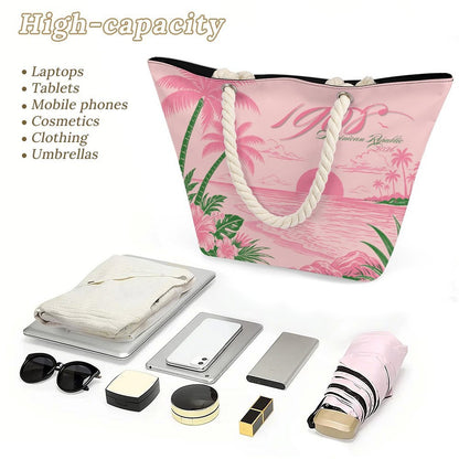 1908 Pink Paradise Signature Beach Tote — Dominican Republic Edition