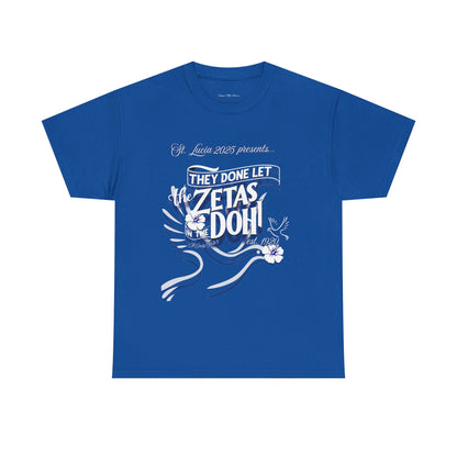 Zeta Inspired Unisex Tee - Royal Blue and White Sorority Statement Shirt