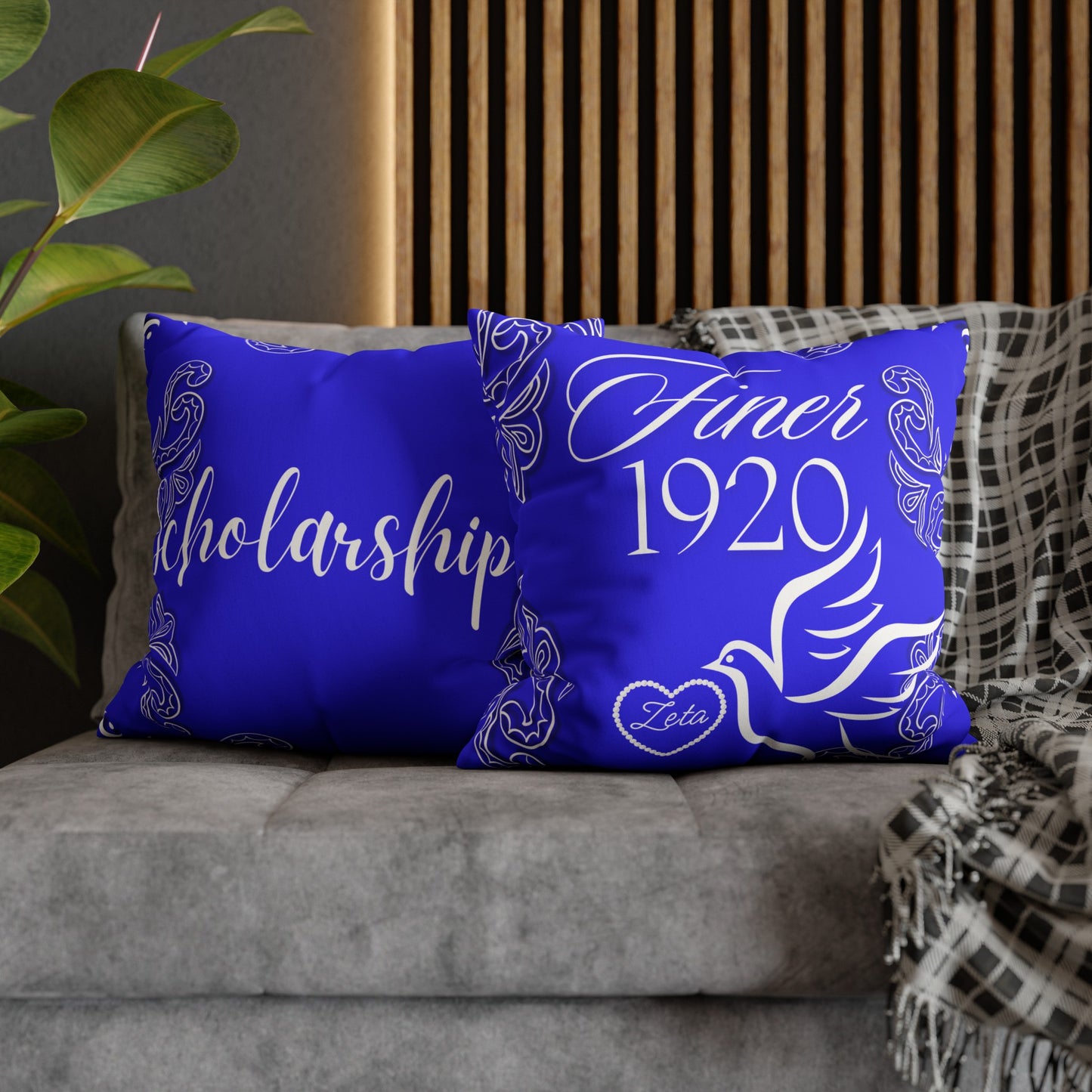 Scholarship 1920 Faux Suede Square Pillowcase