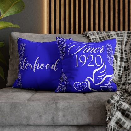 Sister Hood 1920 Faux Suede Square Pillowcase