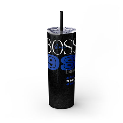 Customizable 1983 Born Skinny Tumbler with Straw, 20oz
