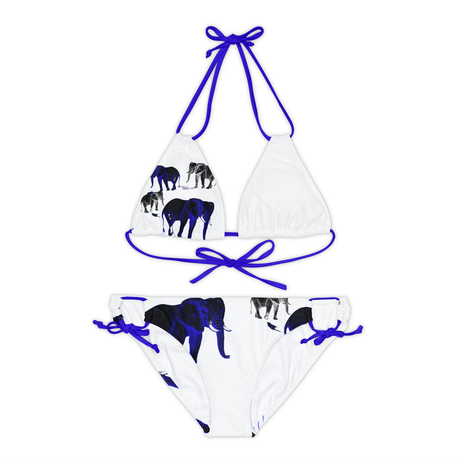 Royal Elephant Strappy Bikini Set (AOP)-VMA Specialties Boutique