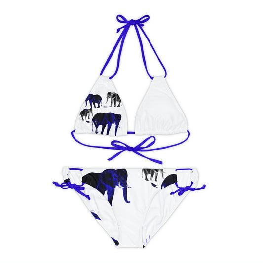 Royal Elephant Strappy Bikini Set (AOP)-VMA Specialties Boutique