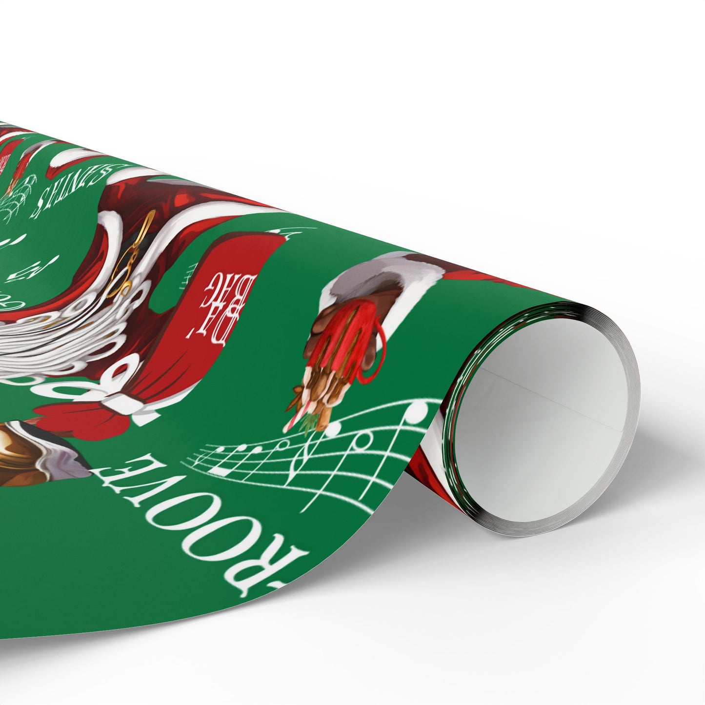 Santa Gotta Groove, African American Santa Christmas Holiday Wrap