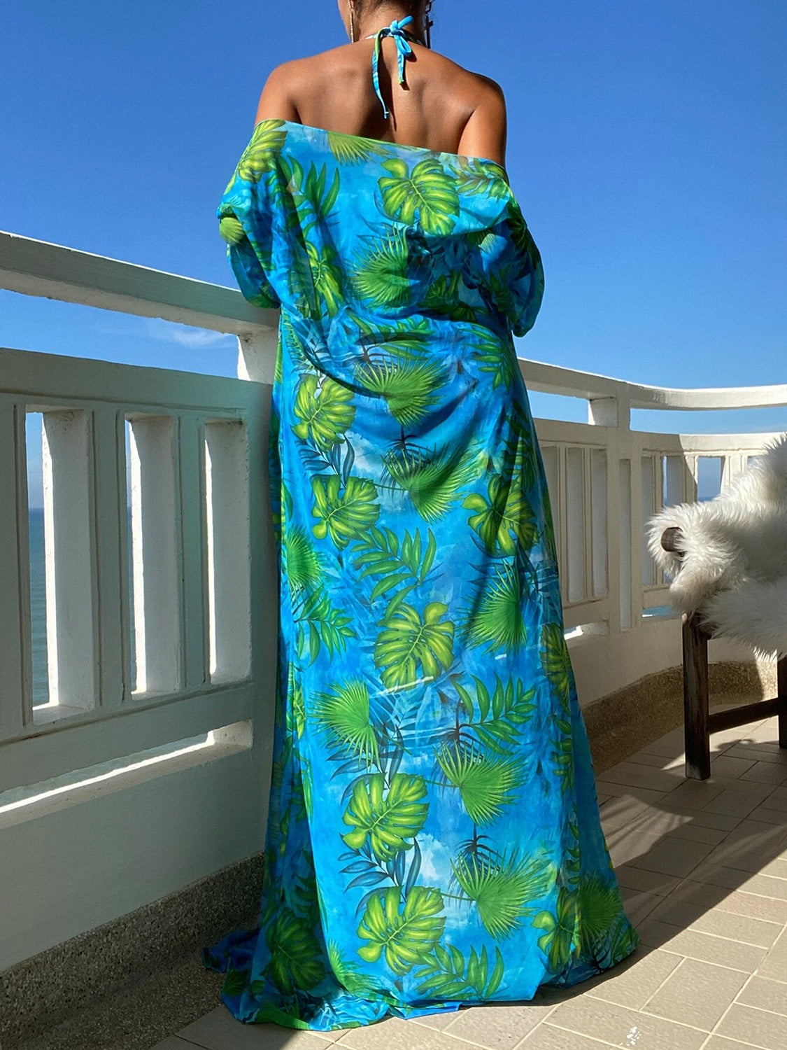 Printed Halter Neck Three-Piece Swim Set-VMA Specialties Boutique