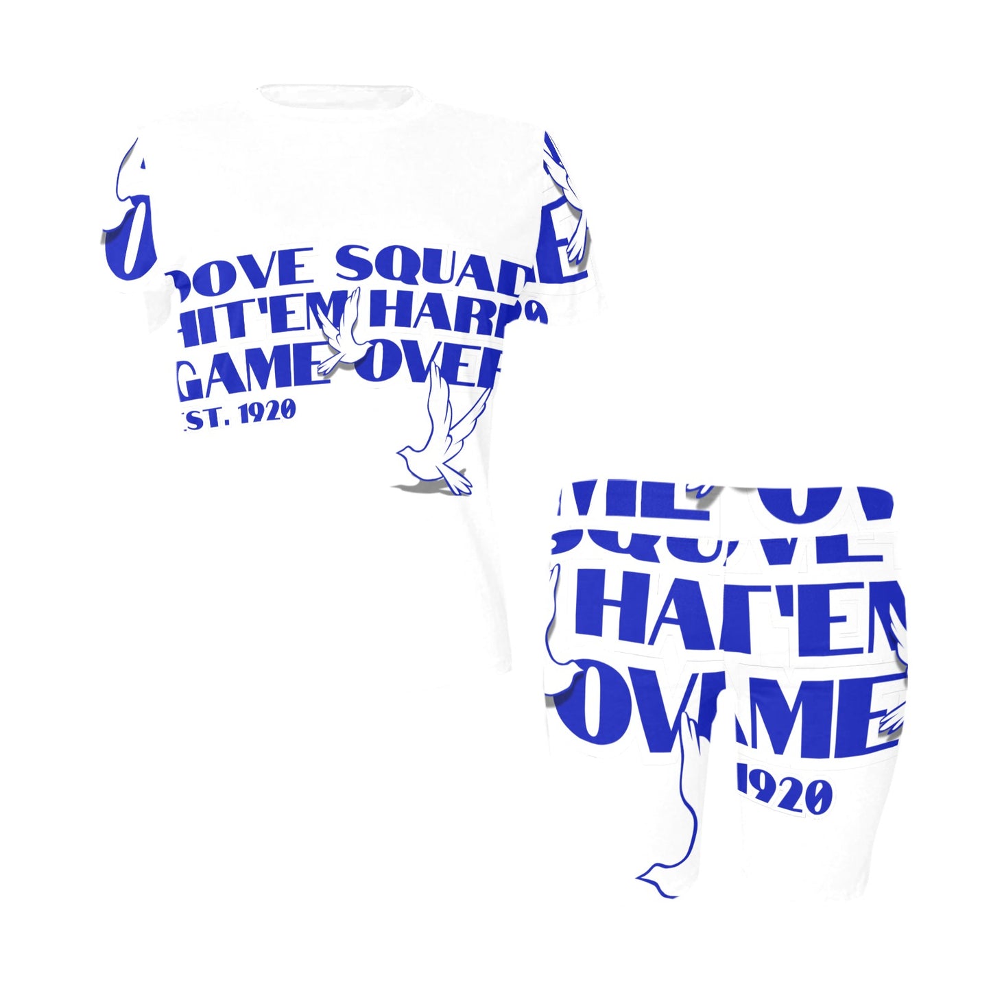Dove Squad - White Women's Short Yoga Set