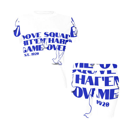 Dove Squad - White Women's Short Yoga Set