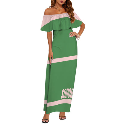 Pretty Girl Collection — IVY Elegance Off-Shoulder Ruffle Maxi Dress