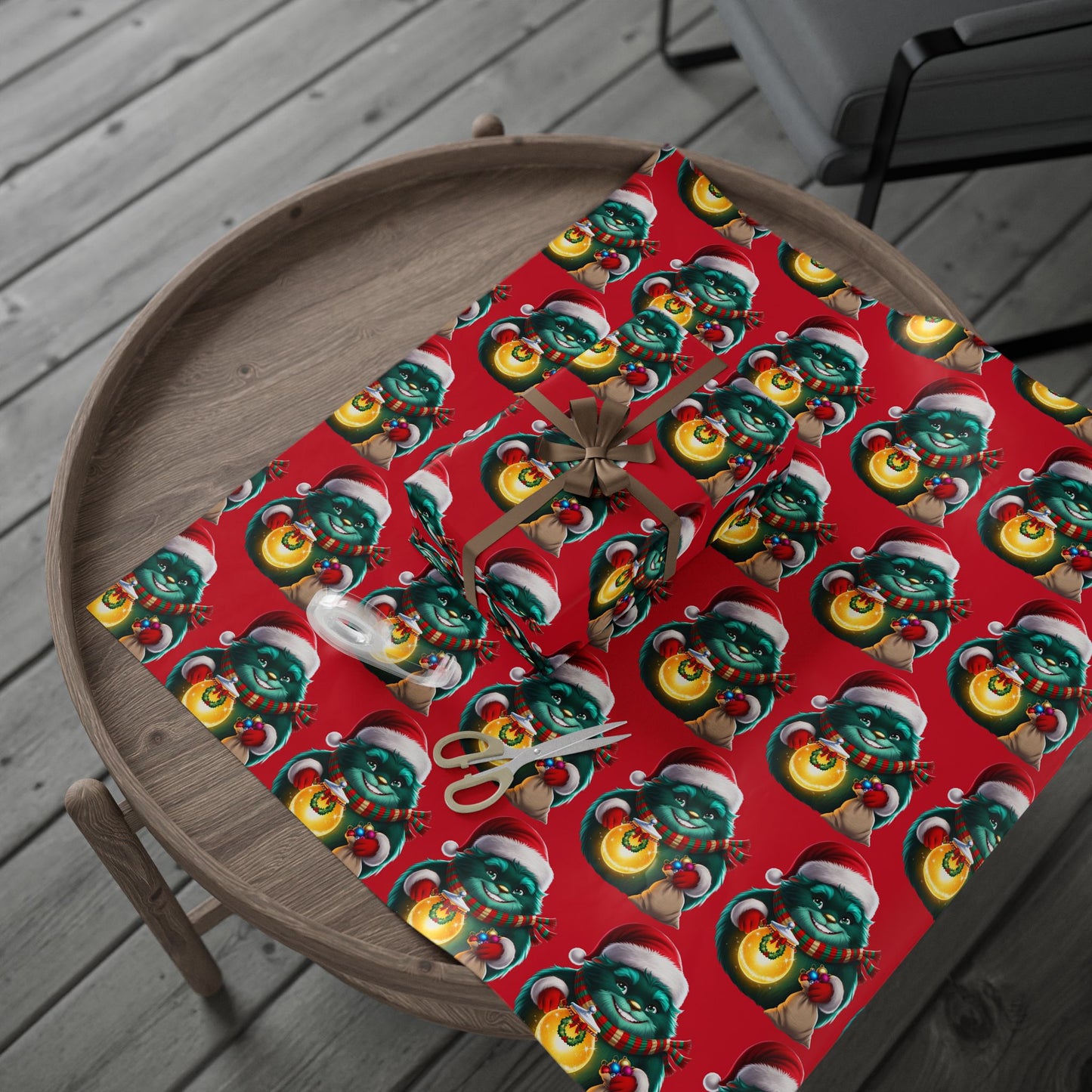 Wrapping Papers, Festive Wizzle Claus Holiday Gift Wrap, Christmas Wrapping Sheets, Winter Magical Gift Wrap, Holiday Cheer