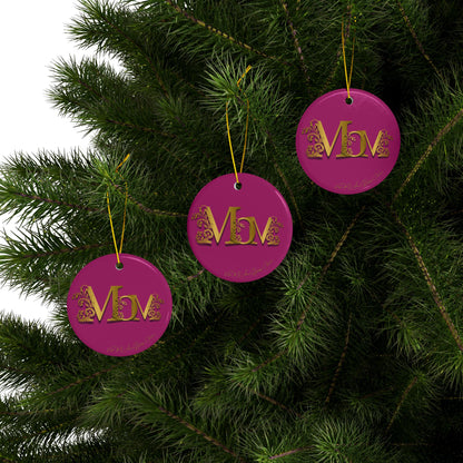 Mom Ceramic Ornaments, 2-Side Print, (1pc, 3pcs, 5pcs, 10pcs)