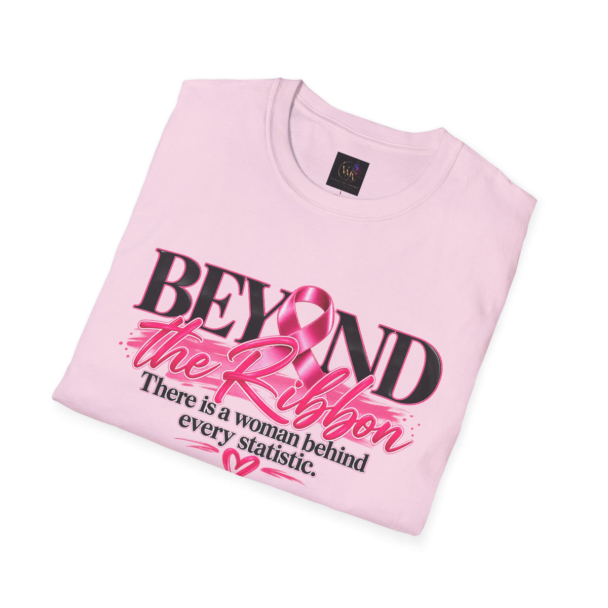Breast Cancer Awareness T-Shirt — "Beyond the Ribbon" Her Story, Her Strength Design