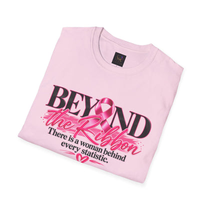 Breast Cancer Awareness T-Shirt — "Beyond the Ribbon" Her Story, Her Strength Design